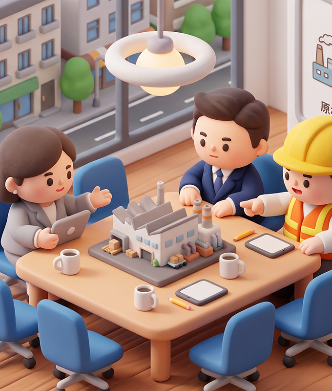 鼎瑞營造團隊會議：討論廠辦興建工程規劃